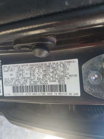 3TMJU4GN9DM146675 - 2013 TOYOTA TACOMA DOUBLE CAB PRERUNNER GRAY photo 12