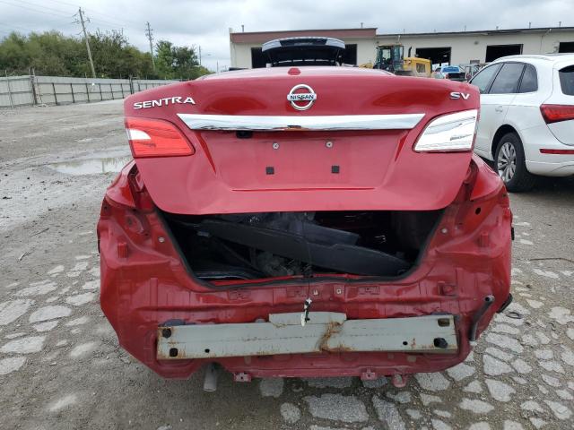 3N1AB7AP3HY304284 - 2017 NISSAN SENTRA S RED photo 6