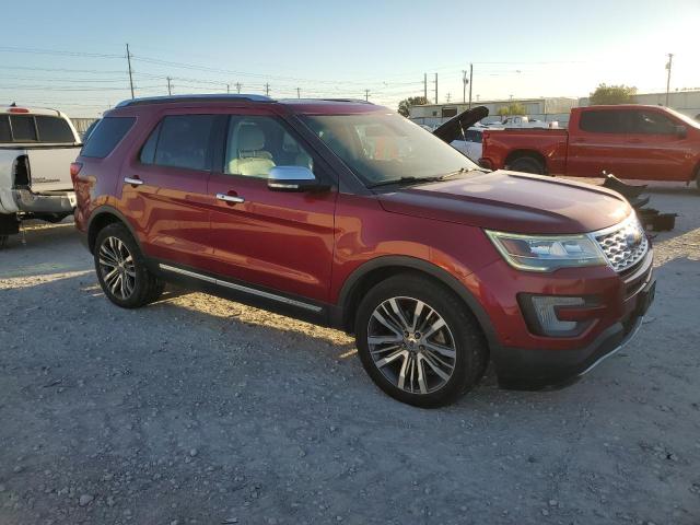 1FM5K8HT8HGB05767 - 2017 FORD EXPLORER PLATINUM RED photo 4