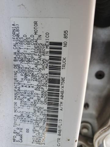 3TMJU62N27M042018 - 2007 TOYOTA TACOMA DOUBLE CAB PRERUNNER WHITE photo 13