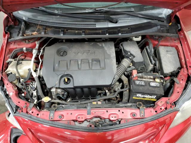 5YFBU4EE6CP041056 - 2012 TOYOTA COROLLA BASE RED photo 11