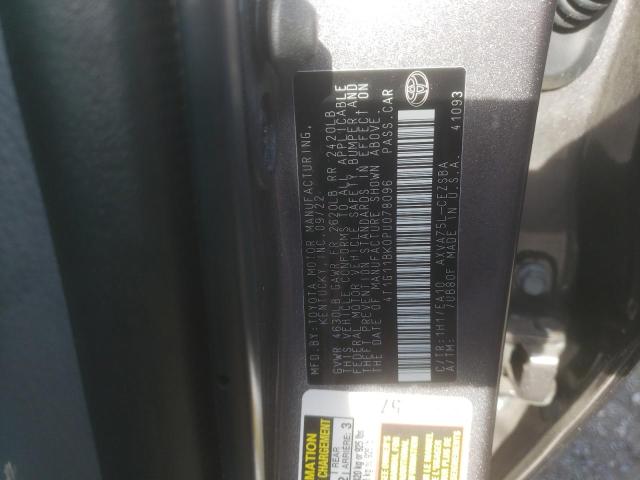 4T1G11BK0PU078096 - 2023 TOYOTA CAMRY SE NIGHT SHADE GRAY photo 12