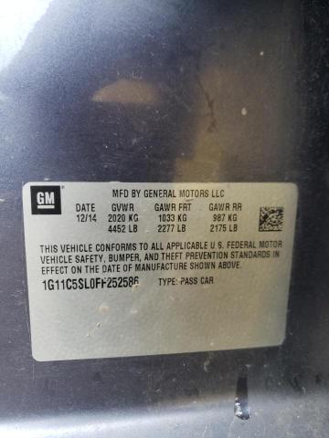 1G11C5SL0FF252586 - 2015 CHEVROLET MALIBU 1LT 蓝色 照片 12