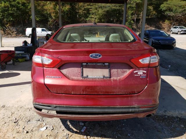 1FA6P0H77E5384138 - 2014 FORD FUSION SE RED photo 6