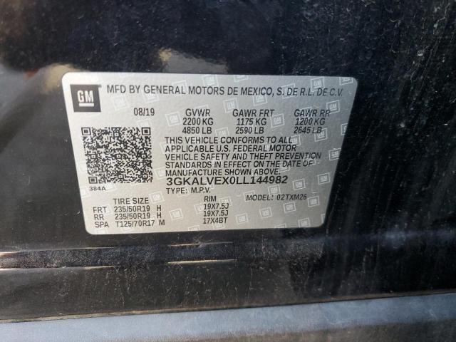 3GKALVEX0LL144982 - 2020 GMC TERRAIN SLT BLACK photo 13