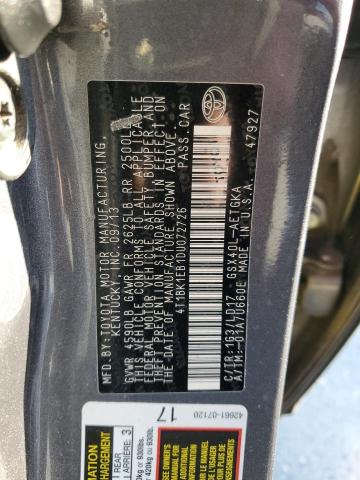 4T1BK1EB1DU072726 - 2013 TOYOTA AVALON BASE 灰色 照片 12