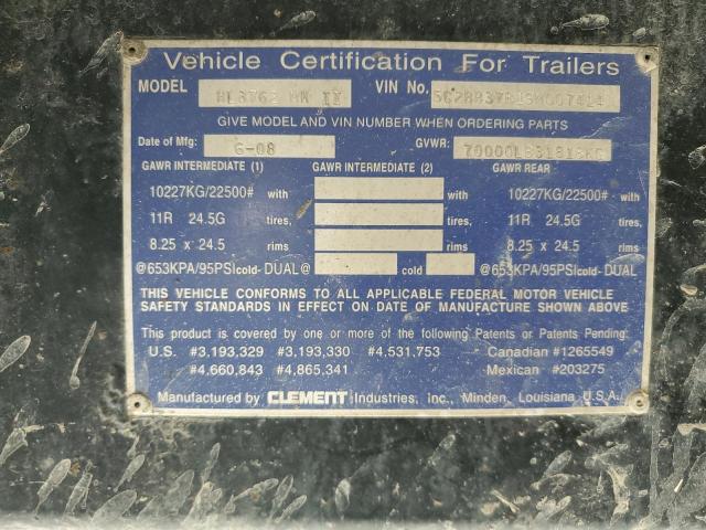 5C2BB37B19M007414 - 2009 CLEM TRAILER BLACK photo 10