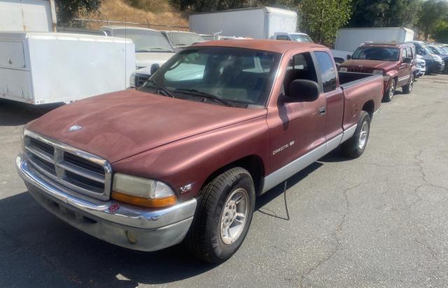 1B7GL22X1YS549590 - 2000 DODGE DAKOTA BURGUNDY photo 2