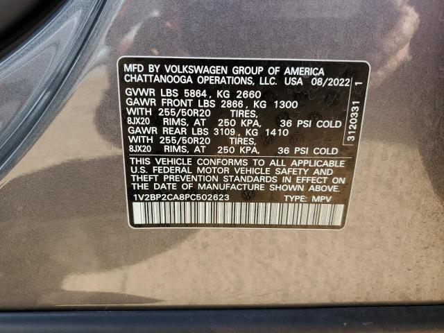 1V2BP2CA8PC502623 - 2023 VOLKSWAGEN ATLAS SEL GRAY photo 13