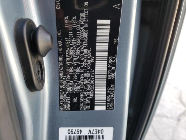 5TDZK22C38S211237 - 2008 TOYOTA SIENNA XLE BLUE photo 13