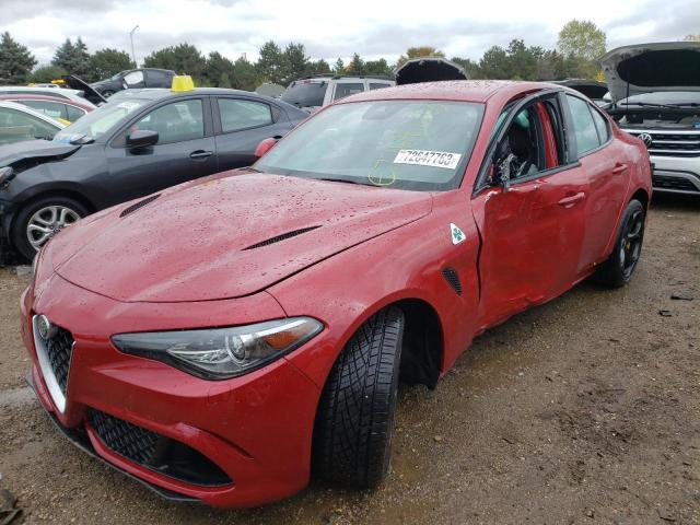 ZARFAEAV1J7595874 - 2018 ALFA ROMEO GIULIA QUADRIFOGLIO RED photo 1