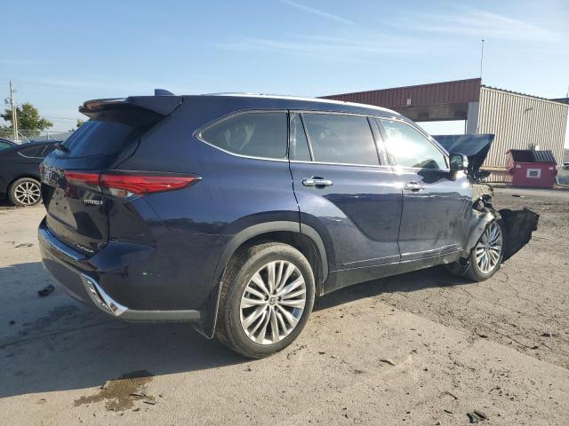 5TDEBRCH6NS095092 - 2022 TOYOTA HIGHLANDER HYBRID PLATINUM BLUE photo 3