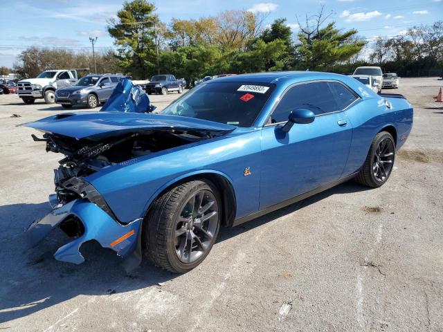 2C3CDZFJ0NH131961 - 2022 DODGE CHALLENGER R/T SCAT PACK BLUE photo 1