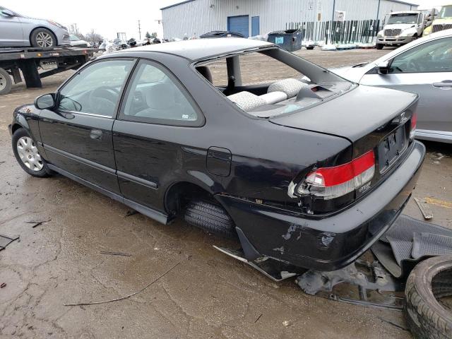 1HGEJ6221XL011412 - 1999 HONDA CIVIC DX BLACK photo 2