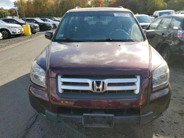 2HKYF185X7H532182 - 2007 HONDA PILOT EXL BURGUNDY photo 5