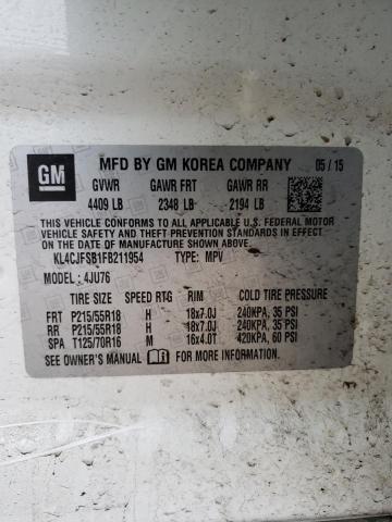 KL4CJFSB1FB211954 - 2015 BUICK ENCORE CONVENIENCE 白色 照片 13