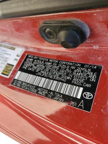 JTKJF5C74E3083942 - 2014 TOYOTA SCION TC Qırmızı foto 13