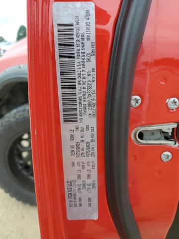 1C6RR7LTXKS732310 - 2019 RAM 1500 CLASS SLT 红色 照片 12