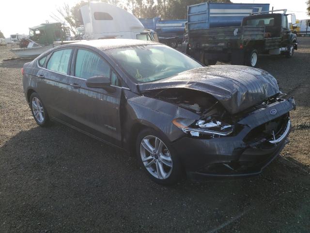 3FA6P0LUXJR165243 - 2018 FORD FUSION SE HYBRID CHARCOAL photo 4