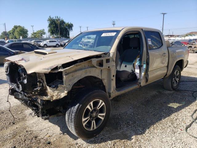 3TMAZ5CNXKM086786 - 2019 TOYOTA TACOMA DOUBLE CAB TAN photo 1