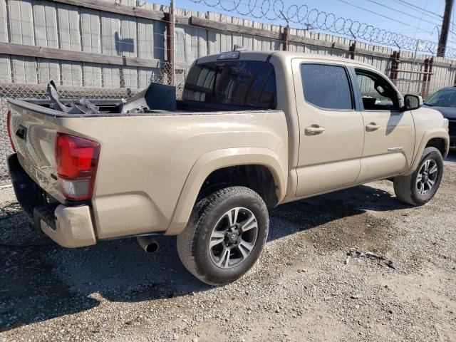 3TMAZ5CNXKM086786 - 2019 TOYOTA TACOMA DOUBLE CAB TAN photo 3