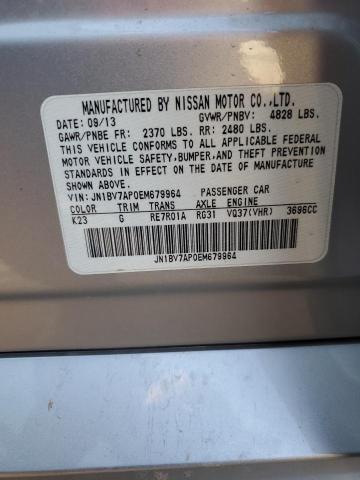 JN1BV7AP0EM679964 - 2014 INFINITI Q50 BASE SILVER photo 12