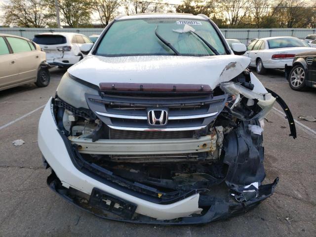 5J6RM4H79CL004713 - 2012 HONDA CR-V EXL WHITE photo 5