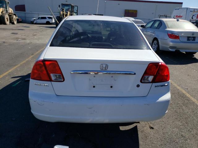 JHMES96653S017819 - 2003 HONDA CIVIC HYBRID WHITE photo 6