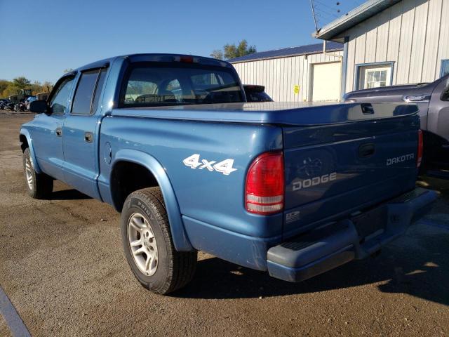 1D7HG38N93S249590 - 2003 DODGE DAKOTA QUAD SPORT BLUE photo 2