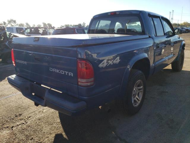 1D7HG38N93S249590 - 2003 DODGE DAKOTA QUAD SPORT BLUE photo 3