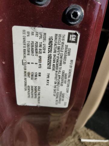 1GNDV23L16D229218 - 2006 CHEVROLET UPLANDER LS BURGUNDY photo 13