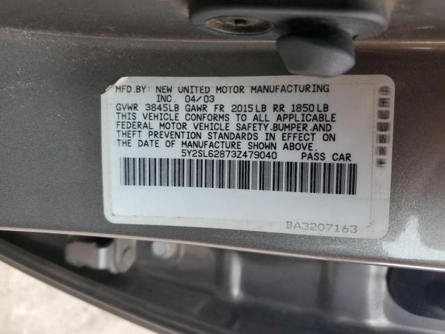 5Y2SL62873Z479040 - 2003 PONTIAC VIBE TAN photo 12