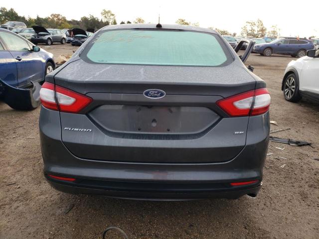 3FA6P0H74GR299211 - 2016 FORD FUSION SE GRAY photo 6