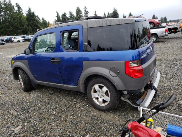 5J6YH28674L001824 - 2004 HONDA ELEMENT EX BLUE photo 2