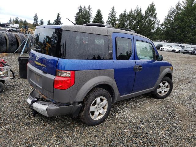 5J6YH28674L001824 - 2004 HONDA ELEMENT EX BLUE photo 3