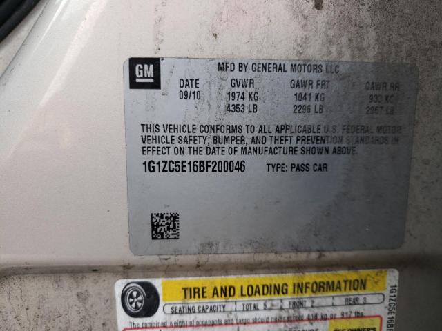 1G1ZC5E16BF200046 - 2011 CHEVROLET MALIBU 1LT Алтын фото 12