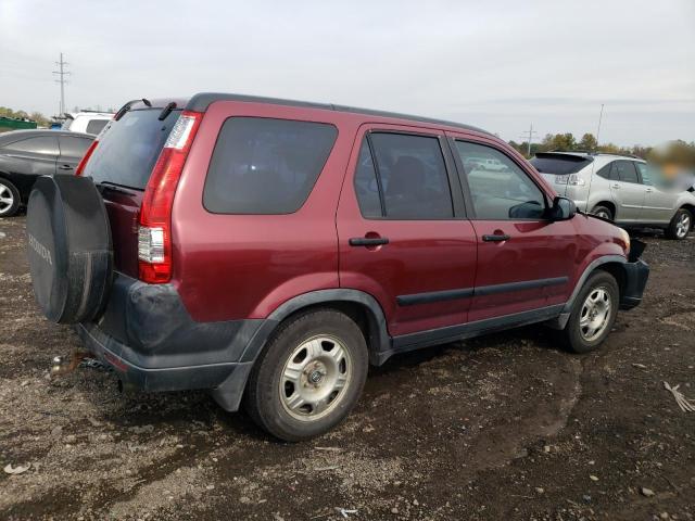 JHLRD78585C049136 - 2005 HONDA CR-V LX BURGUNDY photo 3