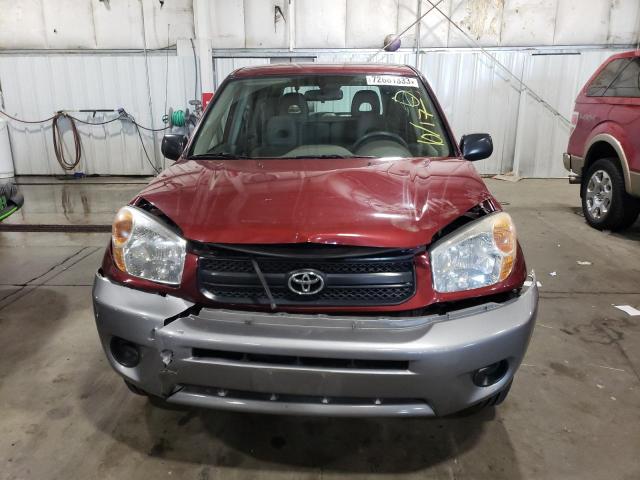 JTEGD20VX50087838 - 2005 TOYOTA RAV4 RED photo 5