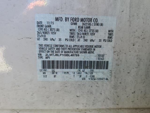 2LMTJ8LP1GBL48769 - 2016 LINCOLN MKX RESERVE Ağ foto 14