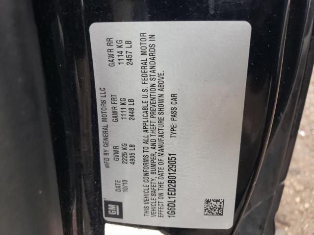 1G6DL1ED2B0129051 - 2011 CADILLAC CTS PERFORMANCE COLLECTION Schwarz Foto 12