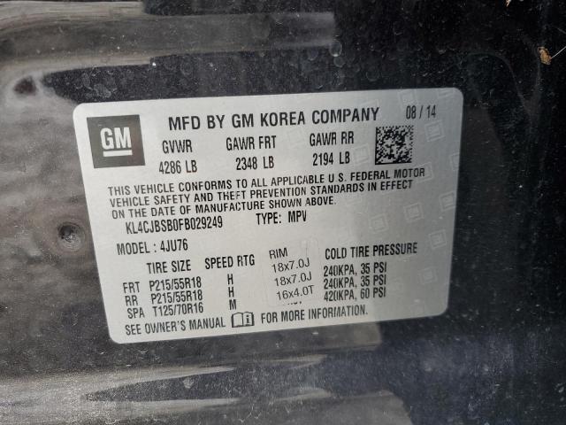 KL4CJBSB0FB029249 - 2015 BUICK ENCORE CONVENIENCE 黑色 照片 12