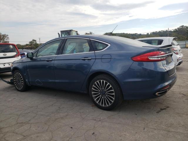 3FA6P0D93JR151114 - 2018 FORD FUSION TITANIUM/PLATINUM BLUE photo 2