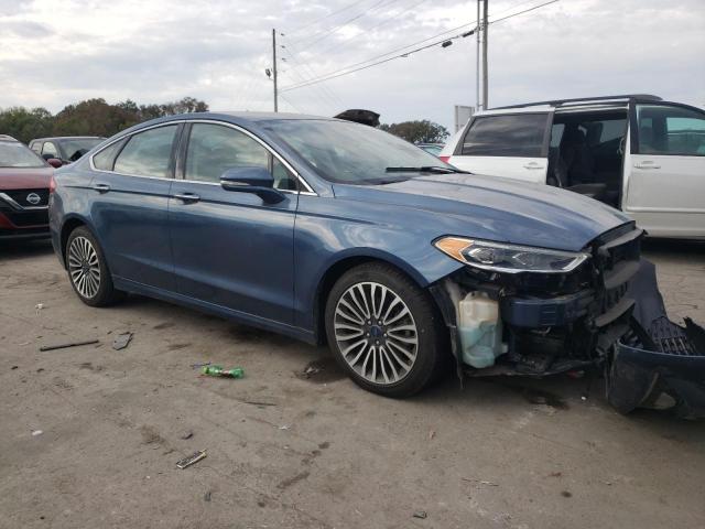 3FA6P0D93JR151114 - 2018 FORD FUSION TITANIUM/PLATINUM BLUE photo 4