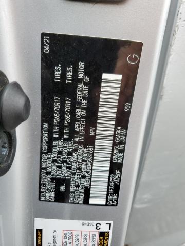 JTEPU5JR0M5931681 - 2021 TOYOTA 4RUNNER SR5/SR5 PREMIUM 银色 照片 13