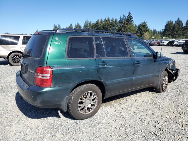 JTEHF21A210007498 - 2001 TOYOTA HIGHLANDER GREEN photo 3