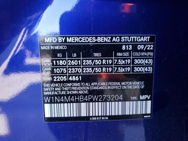 W1N4M4HB4PW273204 - 2023 MERCEDES-BENZ GLB 250 4MATIC BLUE photo 13