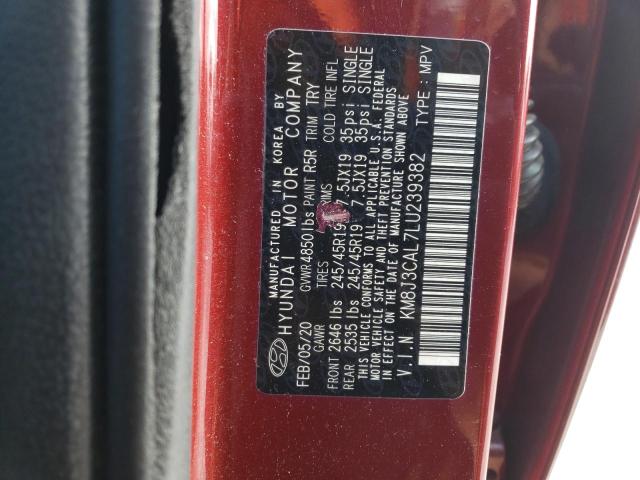 KM8J3CAL7LU239382 - 2020 HYUNDAI TUCSON LIMITED RED photo 14