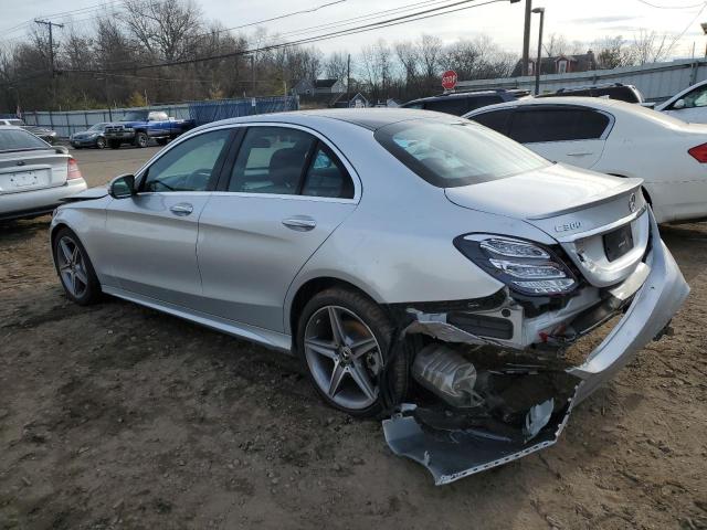 55SWF4KB0JU271785 - 2018 MERCEDES-BENZ C 300 4MATIC SILVER photo 2