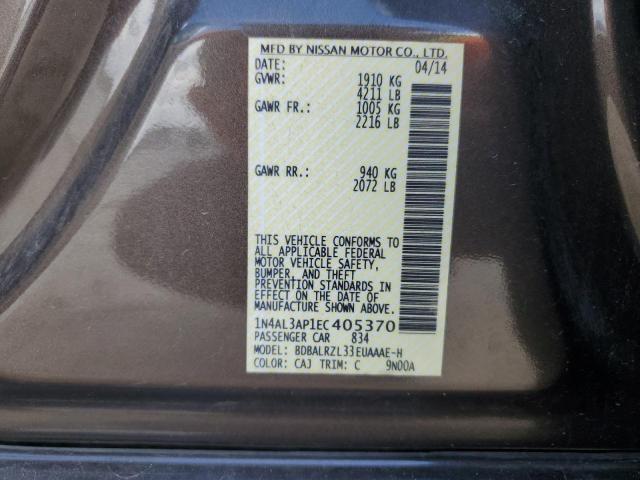 1N4AL3AP1EC405370 - 2014 NISSAN ALTIMA 2.5 BROWN photo 12