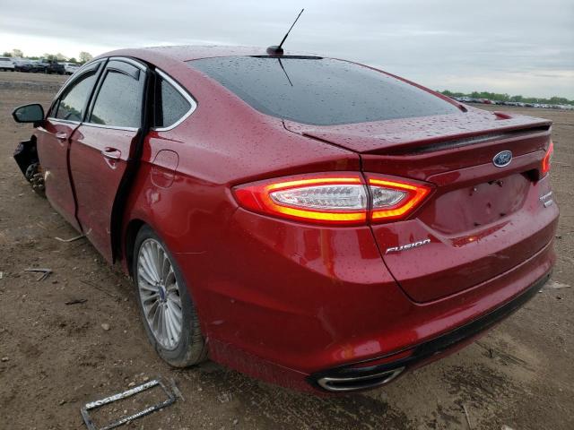 3FA6P0K98FR152317 - 2015 FORD FUSION TITANIUM RED photo 3